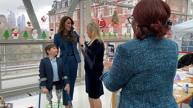 Last December, Tony and his mother Paula met the Princess of Wales for the second time at the Westminster Hospital Day Centre.