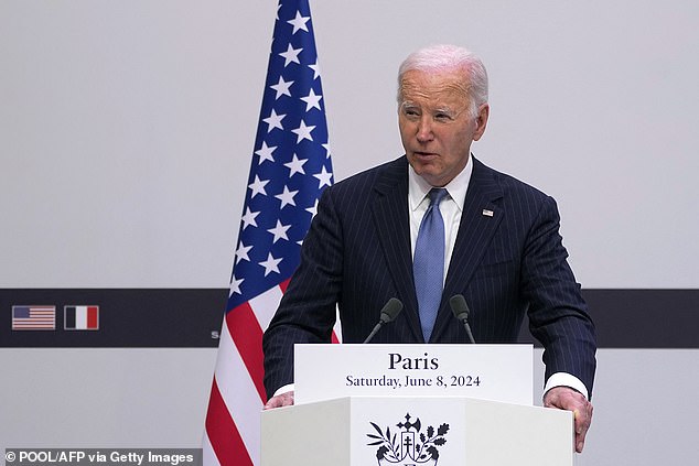 President Joe Biden spoke to reporters Saturday in Paris. But instead of a news conference, officials said the event was a 