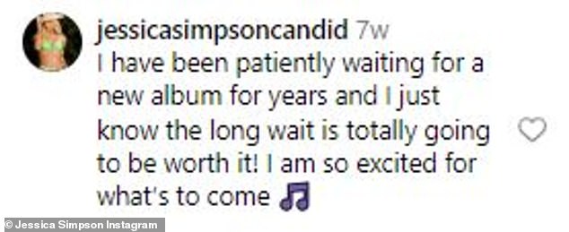 Simpson teased her new music in an Instagram post on April 19, where she talked about how 