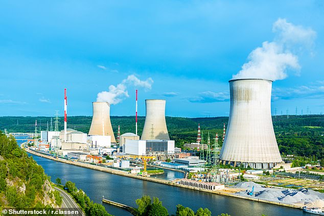 Dutton said he was committed to reaching net zero by 2050, but wants nuclear power to play a role in that ambition (file image of a nuclear power plant)