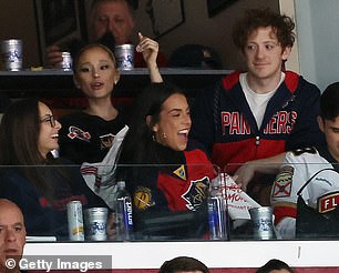 He and Ariana were the picture of romantic happiness in the stands at Amerant Bank Arena, watching the Edmonton Oilers take on the Florida Panthers.