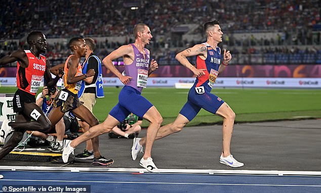 Mills took the silver medal, behind Norway's Jakob Ingebrigtsen, on Saturday night.