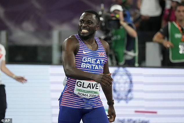 Romell Glave claimed Great Britain's second medal when he finished third in the 100 metres.