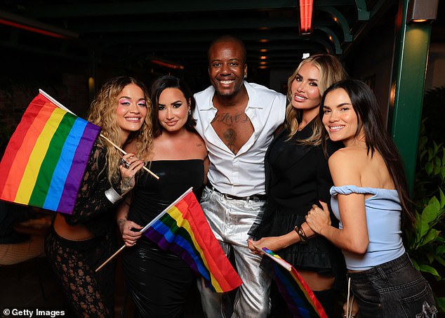 The British singer joined Demi Lovato, 31, at her We Matter Pride dinner at a private residence in Hollywood.