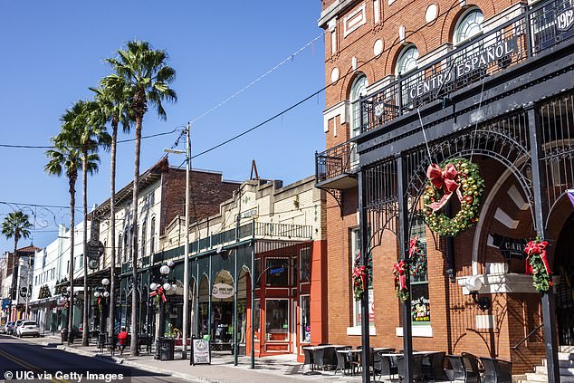 Mormino told DailyMail.com that they were likely part of a criminal network and that Ybor City officials would have had a hand in the construction; The historic 7th Avenue street in Ybor City is seen in a Nov. 28, 2016, file photo.