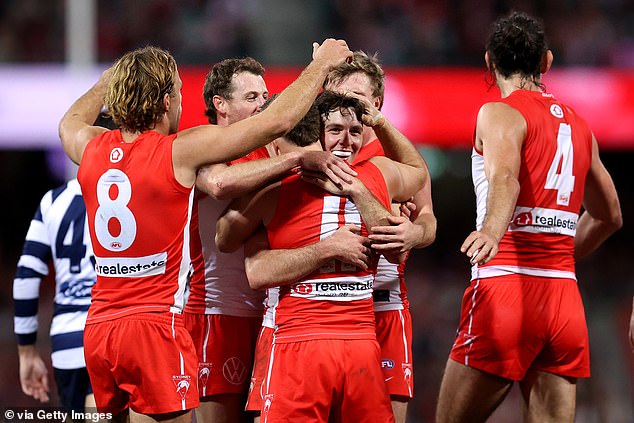 The Swans extended their winning streak to eight games after Sunday's victory