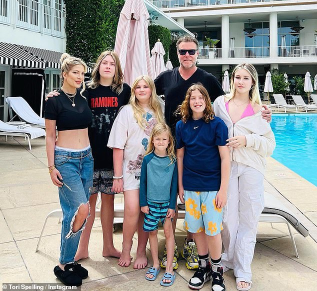 In addition to Beau, she also shares Liam, 17, Stella, 15, Hattie, 12, and Finn, 11, with ex-husband Dean McDermott, 57; seen in June 2023