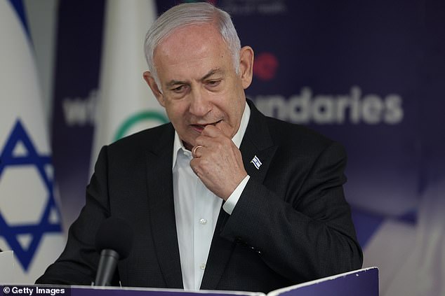 Benjamin Netanyahu (pictured) ruled out any role for the Palestinian Authority in Gaza, saying he wanted to hand power to the people living in the enclave.