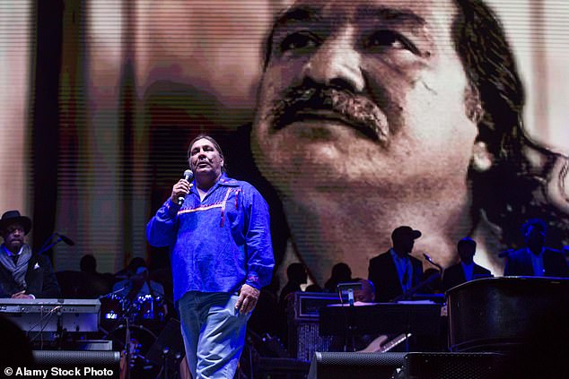 Since being in prison, Peltier has attracted the attention of well-known public figures who have advocated for his release, including his son Chauncey Peltier (pictured), the Dalai Lama, Nelson Mandela, Bishop Desmond Tutu and Pope Francis.