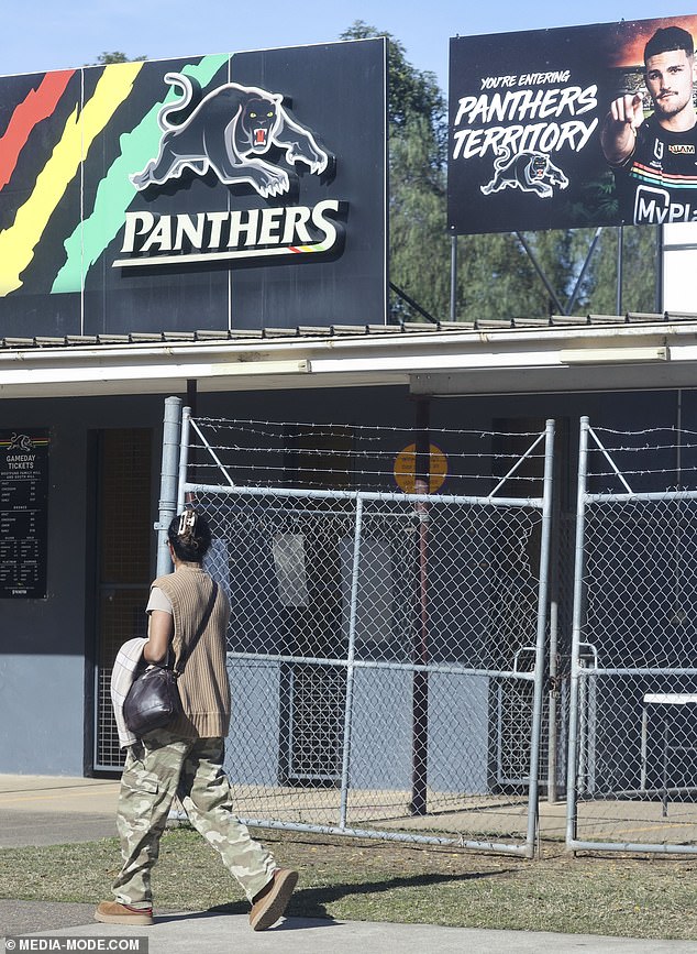 The 21-year-old was spotted in a Sydney cafe picking up some items while her NRL star boyfriend Nathan Cleary, 26, trained with his club Penrith Panthers.