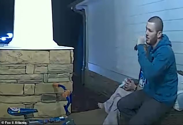 Rodney sits with Morgan on CCTV from his home when the police arrive.