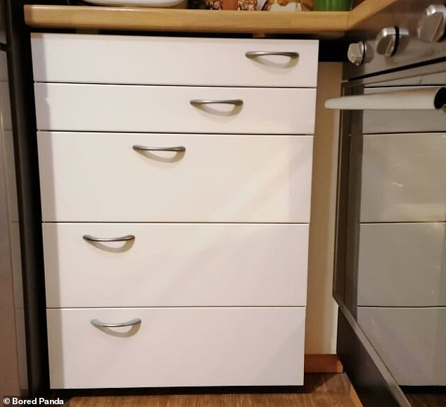 Meanwhile, this homeowner found a clever solution after she couldn't open her oven due to the cupboard handles.