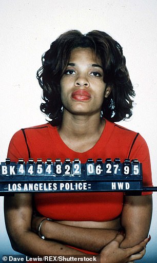 Divine Brown photographed after her arrest in 1995