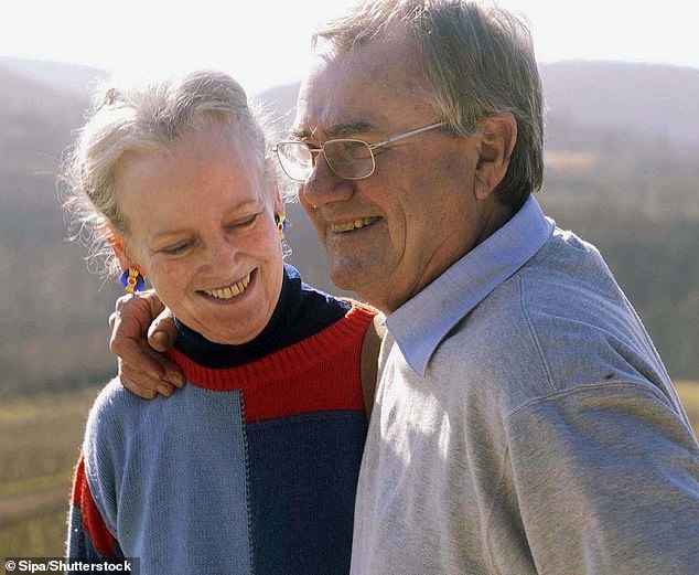 The couple's union was at times tumultuous, and Henrik at one point left his country for several weeks after a fight with his wife. Above: The couple in 2002