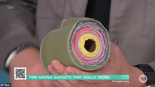 During Monday's episode, the cast watched a clip from the British show This Morning, in which the hosts are shown a roll of reusable toilet paper.