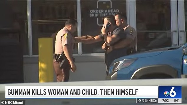 Bank security video also captured Teddy's frantic father, Vincent Couto, who was at the scene and was seen reacting to the tragedy while police comforted him.