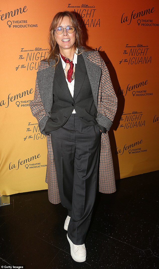 Mom is Tea Leoni; seen at La Femme Theater's Night of the Iguana opening party at Sardi's in New York in 2023