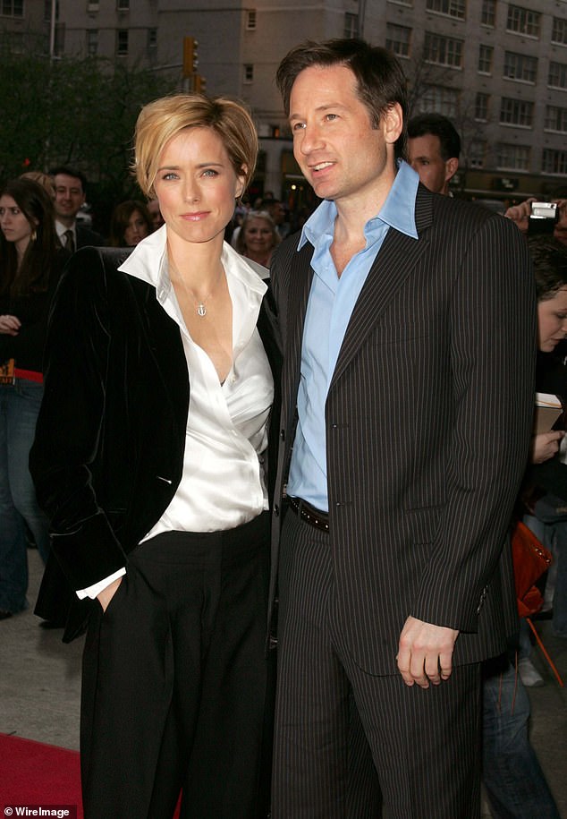 Tea and David during the House Of D New York premiere in New York City in 2005