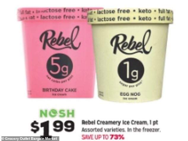 Pints ​​of assorted flavors of Rebel Ice Cream are currently on sale in the store for $1.99, while they normally cost upwards of $6.