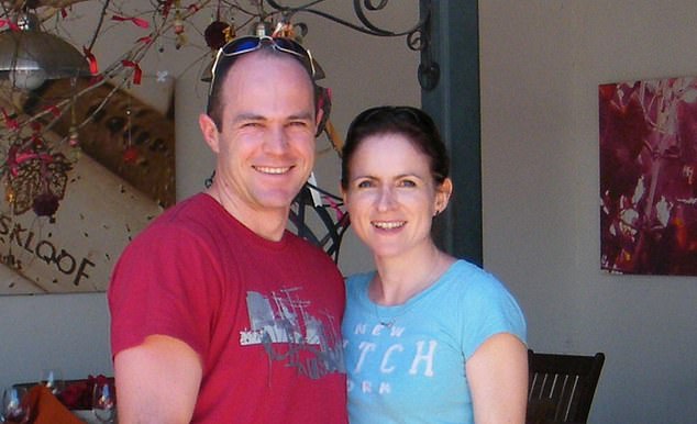 Emile Cilliers is pictured above on holiday with Vicky in 2011.