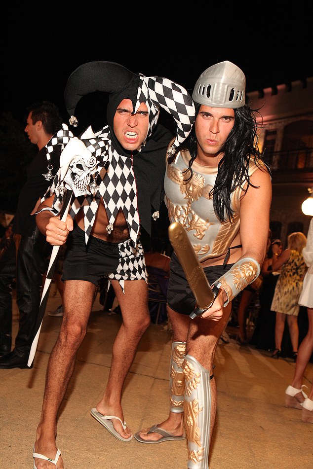 Alon and Oren Alexander at Sir Ivan's Medieval Madness birthday party for model Mina Otsuka at his Hamptons castle (on a separate occasion from the alleged rape)