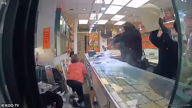 Violent crime has spiked in the city since her report was released, including this brutal attack in April on an elderly Chinatown jeweler who cowered in fear as eight masked men vandalized her store with sledgehammers.