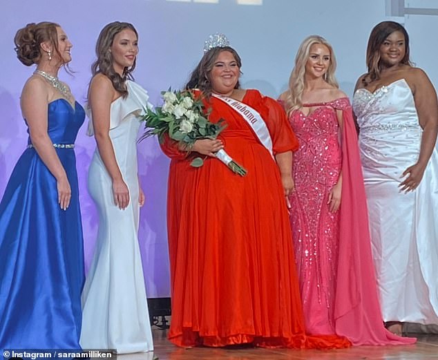 Sarah Milliken, 23, was delighted when she won first prize at the National American Miss Pageant.