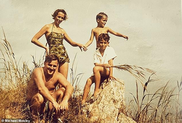 Dr. Mosley (above right) photographed with his parents and brother in Hong Kong in 1962. His father, Bill, died at the age of 74 and never saw his grandchildren grow up.