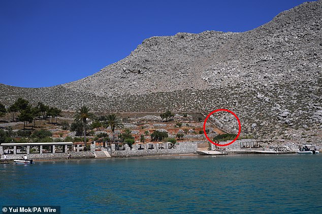 His body was discovered just 80 meters from a bar and security in Agia Marina.