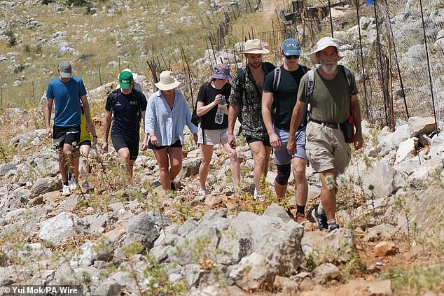 Friends and volunteers in Symi, Greece, where a search and rescue operation for Dr Mosley had taken place.