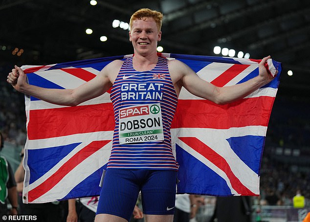 Charlie Dobson bolstered his hopes of Olympic glory with a silver medal in the 400 metres.