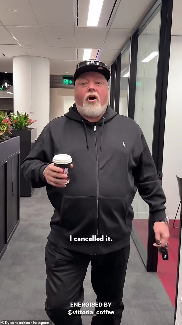 The radio host, 53, explained that he canceled his party because he wanted to 'go back to bed' even though everyone had already arrived.