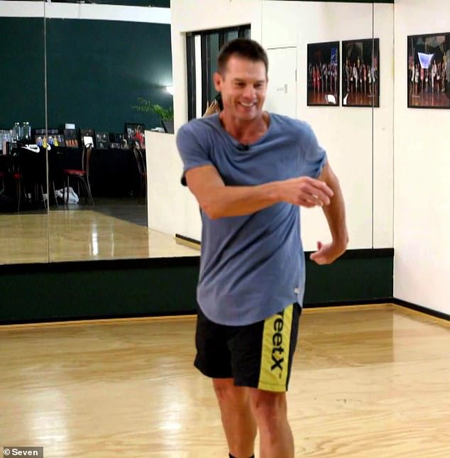 Recent footage of Ben dancing during rehearsals is played to show that the great athlete is still as fit as he was on the sporting field.