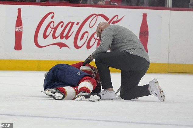 Luostarinen was treated on the ice after the hit, as he had to leave the game before returning.