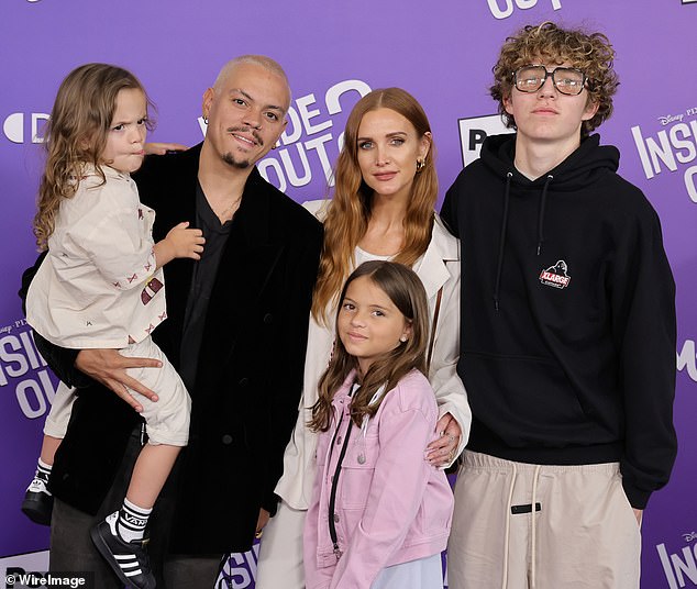 The 39-year-old singer was joined in July by his son Bronx, 15, daughter Jagger, nine, and son Ziggy, three.