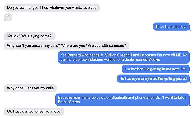 The day after purchasing the gun, he texted his then-lover and brother's widow, Hallie Biden, telling her he was waiting for the drug dealer.