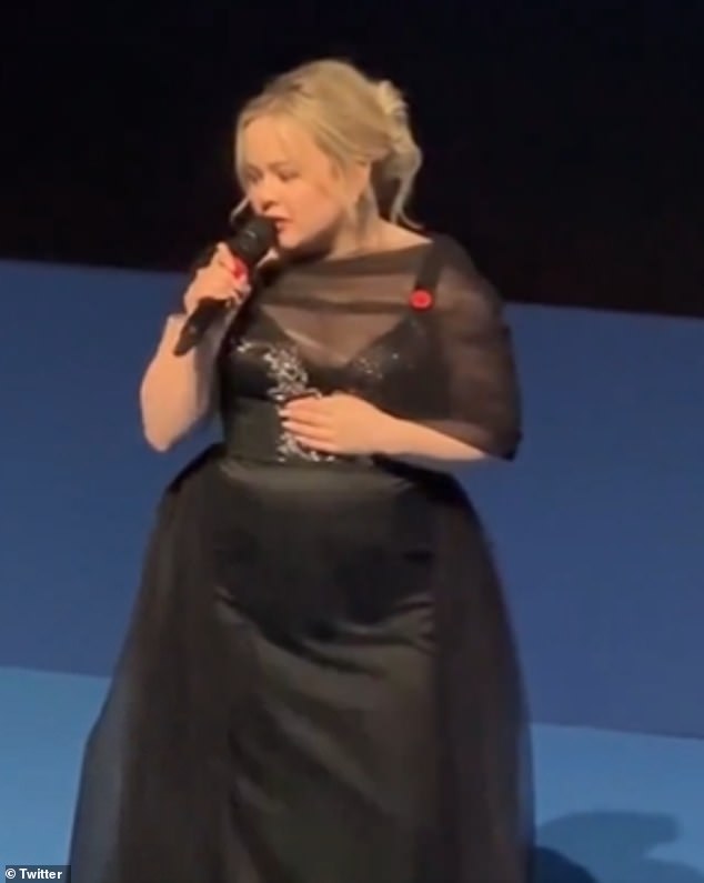 And in a video captured by Goss.ie, Nicola responded brilliantly saying: 'You know, it's hard because I think women with my body type, women with perfect breasts, we can't see ourselves enough on screen!'