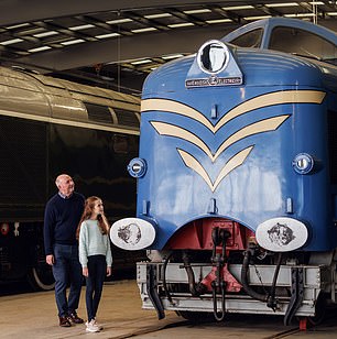 Visitors admire the facilities at Locomotion, a museum in the town of Shildon (above)