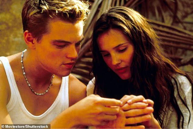 In the 2000 film The Beach, backpacker Richard (Leonardo Di Caprio) (left), strikes up a romance with Françoise (Virginie Ledoyen) (right), on a secret beach, where he later has sex with her.