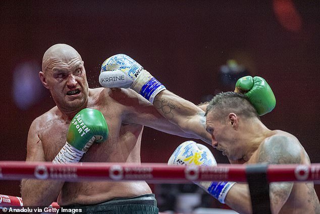 Fury (left) recently suffered the first loss of his professional career against Oleksandr Usyk (right)