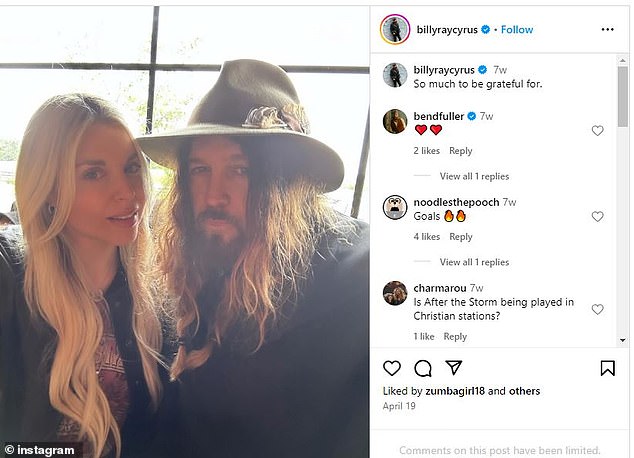 Just a month after the split, Billy shared a sweet photo with his wife and said 