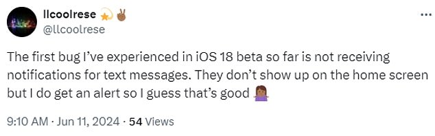 A developer found a bug in iMessage while testing iOS 18 beta