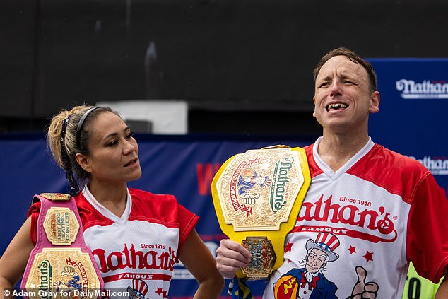 Chestnut has won Nathan's Hot Dog Eating Contest a record 16 times, including in 2023.