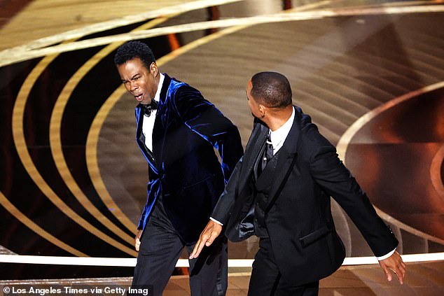 Schneider did not hold back and unleashed his attack on Smith two years after he slapped comedian Chris Rock on stage at the 94th Academy Awards. In the photo: Will Smith slaps Chris Rock on the 2022 Oscars stage