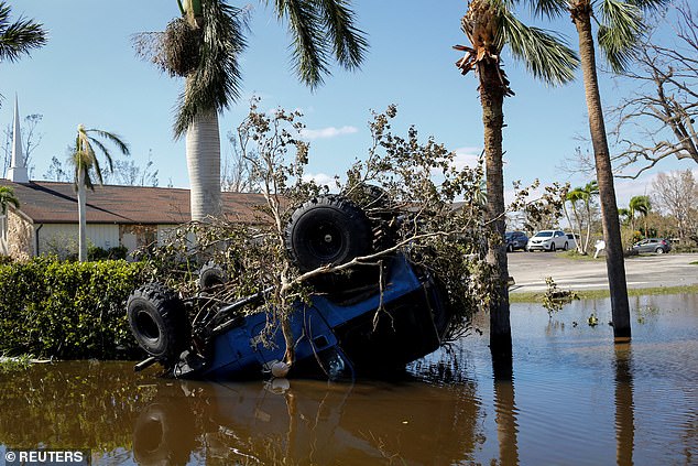 Increasing natural disasters are deterring people from shopping in Florida (pictured: damage from Hurricane Ian in 2022)