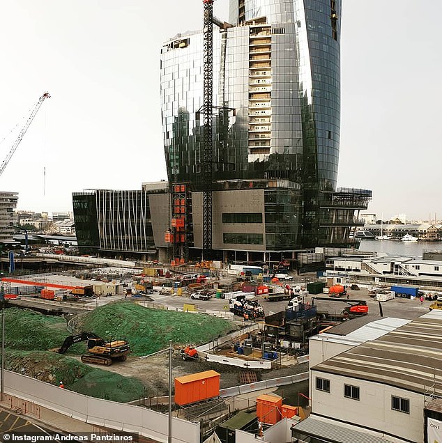 Pantziaros allegedly deceived large companies including St Basil's, a large aged care company with five care homes and 650 employees across Sydney, and Blue Steel, the construction company behind the Crown Casino at Barangaroo on the city's harbor (in the photo).