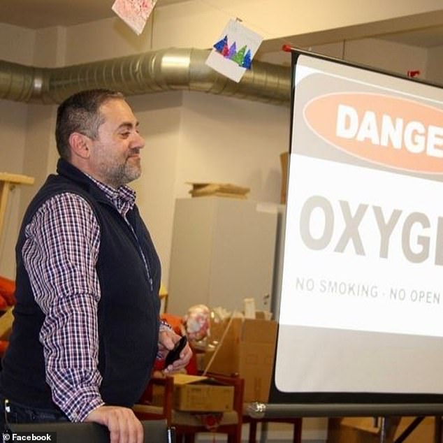 Pantziaros appears to have also plied his bogus business abroad (pictured: a post from December 2022 appears to show him leading a training day for a volunteer rescue group in Cyprus).