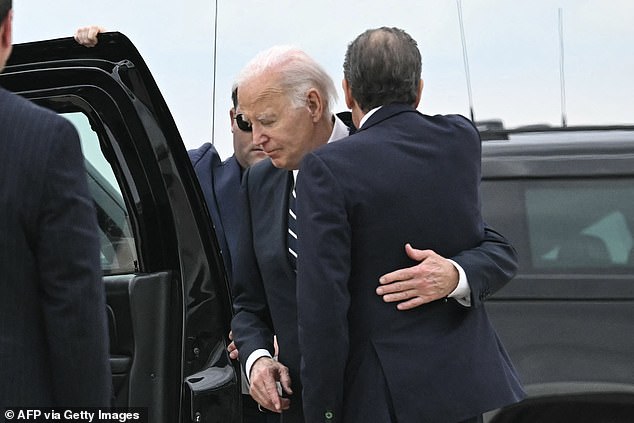 President Joe Biden is holding his son Hunter Biden, who was convicted of federal drug charges in Wilmington, Delaware, on Tuesday.