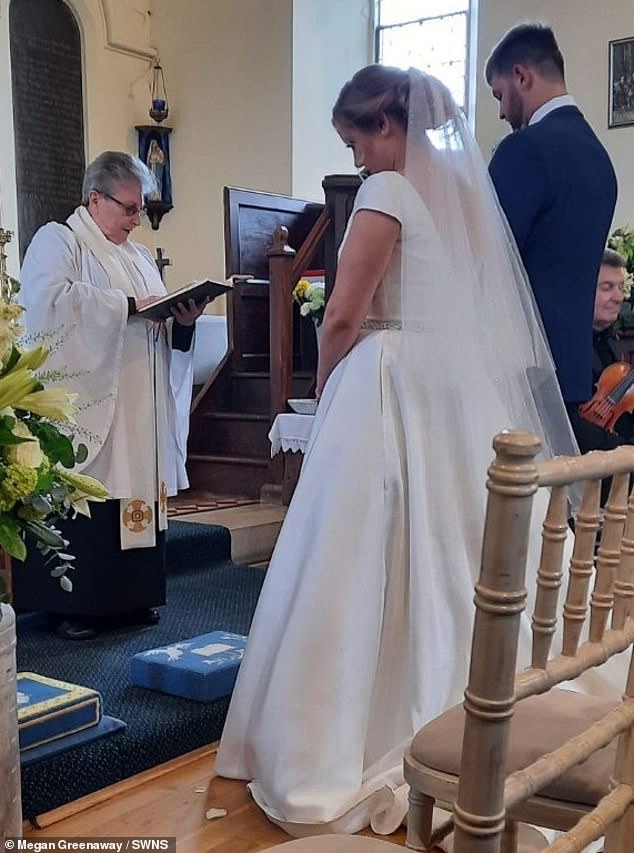 Friends, family and a local tent company came together to help the couple (pictured) organize a wedding 