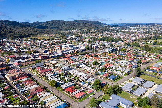 The town of Lithgow (pictured), in central western New South Wales, is set to be one of the first locations for a nuclear power plant if the Coalition wins the next federal election.